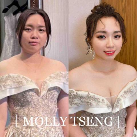 曾茉莉x變身 -  新娘妝前妝後（妝前照片均有經過照片本人同意才公開喔）