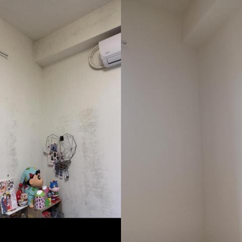 工程行 - 牆壁潮濕發霉(左),除霉和油漆(右) 工程行 - 牆壁潮濕發霉(左),除霉和油漆(右)
