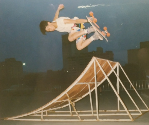 格子80'風格滑板教學 - 轉體Air 360度