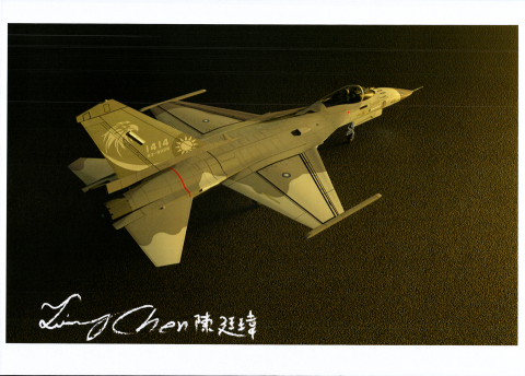 堤米 Timmy （&ldquo;創&rdquo;工作室） - 作品名稱 : 經國號戰鬥機 (曾任中科院的紀念列印品) -3
3D工程軟體 : CATIA
UV拆圖、上材質之軟體 : 3dsMax、Photoshop
3D渲染軟體 : Keyshot