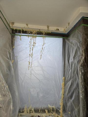 峰維防水工程行 - 八里社區 外牆透明漆防水  窗框高壓灌注打針止漏