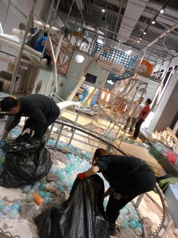 天樂 - 親子餐廳拆除前遊樂區 整理清運