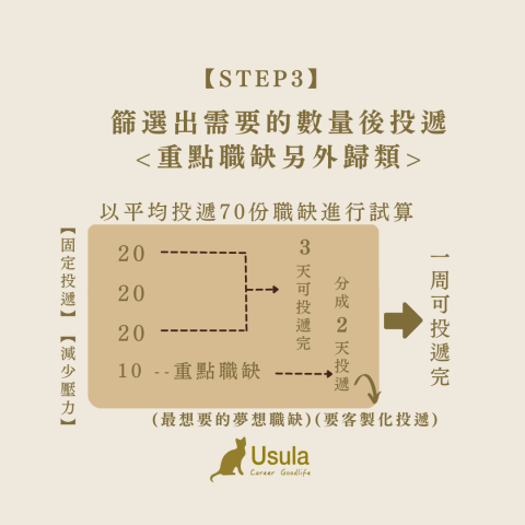 職涯諮詢推薦烏蘇拉-含生涯測驗＋紀錄 - 3、如何策略性投遞職缺