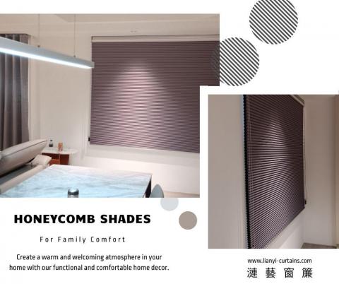 漣藝窗簾Curtain Art - 台灣製客製化精緻日夜型蜂巢簾(風琴簾)，有紗款，全遮光款，透光款，三選二打造個人獨一無二色系風琴簾，每款多色可選，可任意混搭。