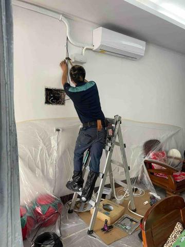 旻洋冷氣空調有限公司 - 現場防塵布施工服務！