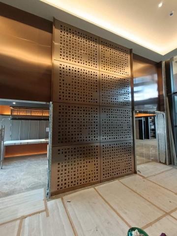 順強不鏽鋼-台南分行 - 大寮住宅大樓  鍍鈦造型牆面