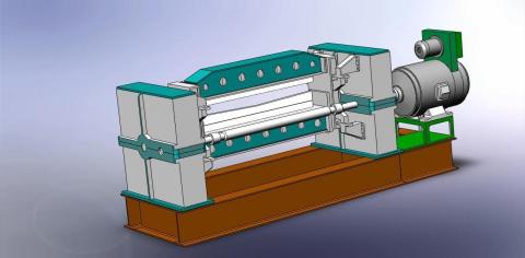 Sigma-Tek Studio/希格瑪技術整合工作室 -  鋼卷迴旋式高速裁切機 (設計 3D建模)
