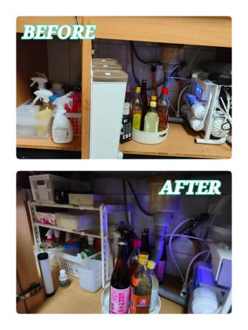 文英 - 廚房整理前後