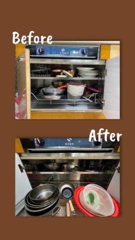 向日葵居家收納 - 廚房整理前後