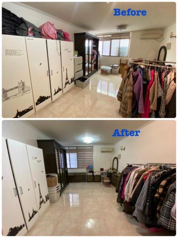 文英 - 更衣室整理前後