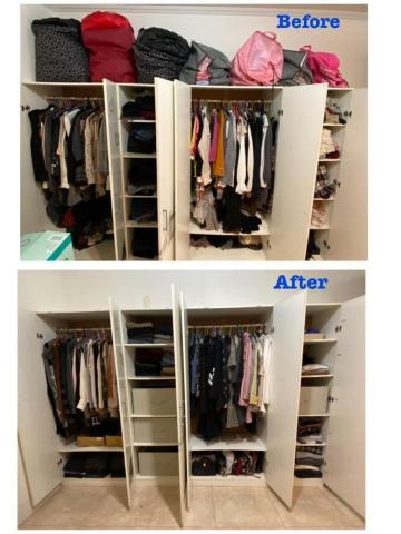 向日葵居家收納 - 更衣室整理前後