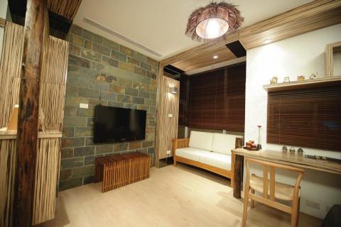 老屋翻新及浴室翻新設計施工團隊 - 日式風格的元素，使用石材與木調家具來營造文青雅居的簡約設計。