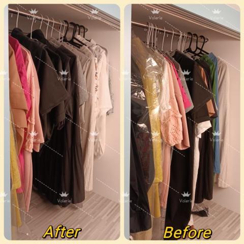 整理師小V - 狹小的閣樓衣櫥空間-長洋裝、長裙區