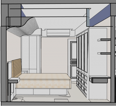 鼎創寶裝潢 - 新店案主臥設計