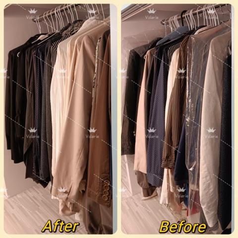 整理師小V - 狹小的閣樓衣櫥空間-襯衫、西裝外套區