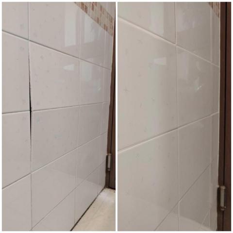 瀚元磁磚空心灌注/磁磚修復/隆起修復 - 施工前/施工後 瀚元磁磚空心灌注/磁磚修復/隆起修復 - 施工前/施工後