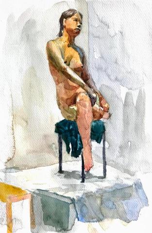 楊詠心 - 水彩人體寫生  (20min)