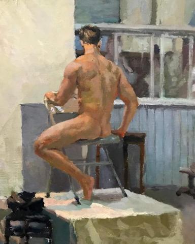 楊詠心 - 人體寫生，油畫 (8hr)