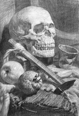 楊詠心 - 平時炭筆靜物練習