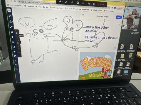 Tr.Syuan&rsquo;s English - We have fun for drawing during the class!  The drawing shows the creativity the kids have.