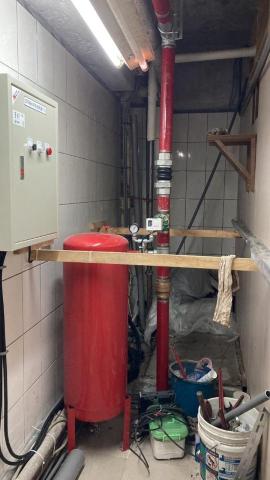 林永章 - 大樓消防管老舊更換工程，地下室消防機組壓力通更換及管路配置中