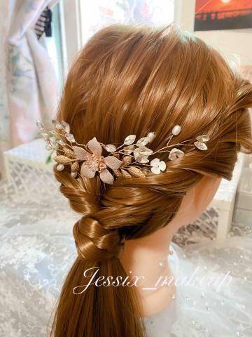 Jessie x studio潔莃工作室/彩妝造型/半永久紋 - 馬尾造型新娘