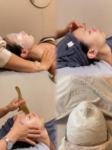 舒芯時尚護膚美學 - 是否有以下困擾
&bull;3C電腦重度使用者朖壓過高、視線模糊
壓力大睡眠品質不佳
&bull;注意力下降、記憶力減退
&bull;氣色蠟黃暗沉
臉部播筋幫助
疏通筋絡丨淨白淡斑丨緊實紅潤
幫助睡眠丨血液新陳代謝
暢通氣血丨深層排除臉部毒素

開放體驗喔