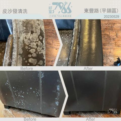 好室 7966 專業清潔 - 關於皮沙發的清潔,基本上會先用皮革專用清潔劑去汙,有嚴重發霉的狀況時會在去汙完後使用兩種除霉劑,再使用蒸氣清洗同時達到殺菌並將汙水抽回。最後上一層皮革活化乳,讓皮革保持彈性及柔軟。
若是要加上防汙保護的話,會在皮革活化乳後進行烘乾,待毛細孔打開後再上防汙保護液,多了這個程序便能在髒污滲入進沙發時進行阻隔,避免髒污滲入毛細孔內部。 好室 7966 專業清潔 - 關於皮沙發的清潔,基本上會先用皮革專用清潔劑去汙,有嚴重發霉的狀況時會在去汙完後使用兩種除霉劑,再使用蒸氣清洗同時達到殺菌並將汙水抽回。最後上一層皮革活化乳,讓皮革保持彈性及柔軟。
若是要加上防汙保護的話,會在皮革活化乳後進行烘乾,待毛細孔打開後再上防汙保護液,多了這個程序便能在髒污滲入進沙發時進行阻隔,避免髒污滲入毛細孔內部。