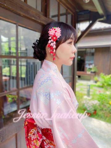 Jessie x studio潔莃工作室/彩妝造型/半永久紋 - 日本和服造型妝髮
