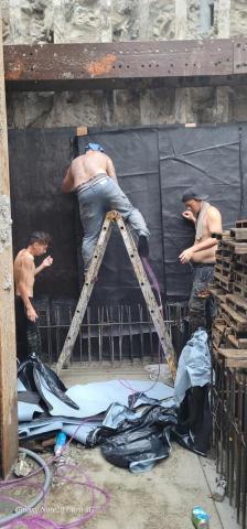 統貿防水工程 - 新建大樓地下室防水毯施工