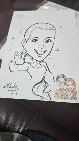 主持人-Jessie - 新人過兩週後的結婚喜宴上 請插畫老師特別畫的我