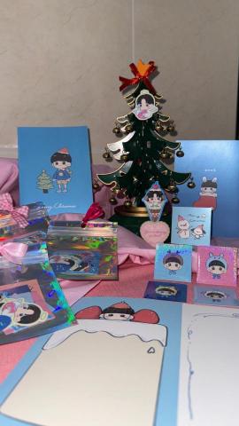 周姵琳 - 聖誕節卡片、貼紙設計