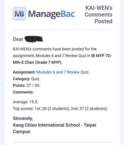 SEAN_TW - 康橋國中國際部的學生，從小五教了3年，原文數學維持在80分以上