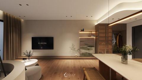 黛瓅設計 - 寧靜侘寂 |

融合自然元素，以沈穩的木質和純色打造整體空間
簡約流線型的劃分帶來和諧感，柔和色調緩解壓力，彷彿置身於自然環境中，讓人在這裡脫離城市的繁囂，感受寧靜與舒適