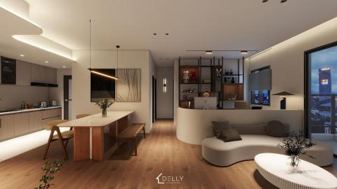 黛瓅設計 - 寧靜侘寂 |

融合自然元素，以沈穩的木質和純色打造整體空間
簡約流線型的劃分帶來和諧感，柔和色調緩解壓力，彷彿置身於自然環境中，讓人在這裡脫離城市的繁囂，感受寧靜與舒適