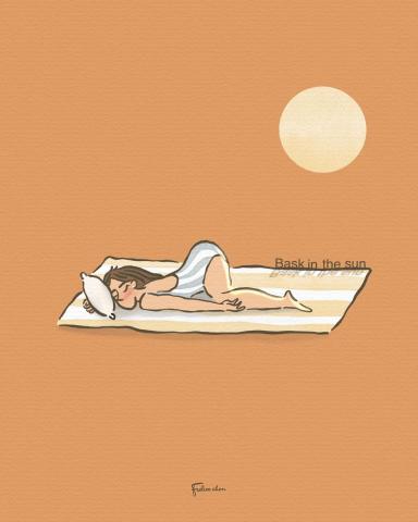 Felice C. Art - Bask in the sun. by Felice Chen