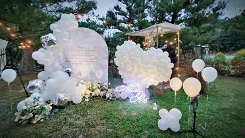 黑騎士氣球創意工作室 - 南投 日月潭 拂水山莊 戶外求婚驚喜 黑騎士氣球創意工作室 - 南投 日月潭 拂水山莊 戶外求婚驚喜