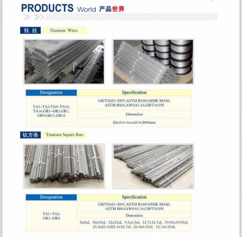 孚肯企業股份有限公司 - 鈦金屬方條