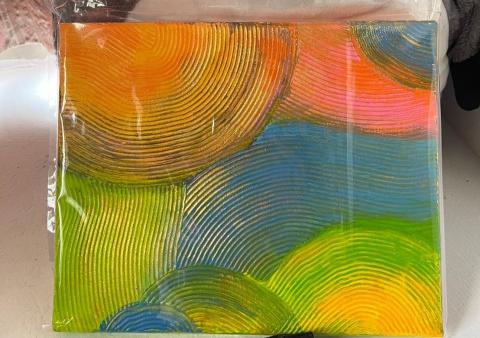 Daisy - 老師示範肌理畫作品