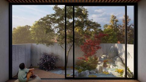 綠築驛整合設計 - 現代日式陽台景觀規劃