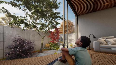 綠築驛整合設計 - 現代日式陽台景觀規劃