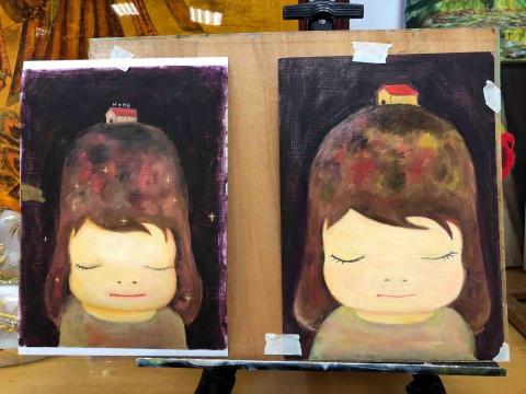 Cheer - 臨摹名家作品-奈良美智的小女孩們