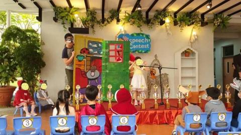 江老師 - 兒童美術家教：客製化課程，學生學校演講比賽道具呈現