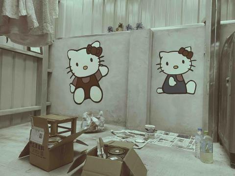 Ken - 壁畫-hello kitty Ken - 壁畫-hello kitty