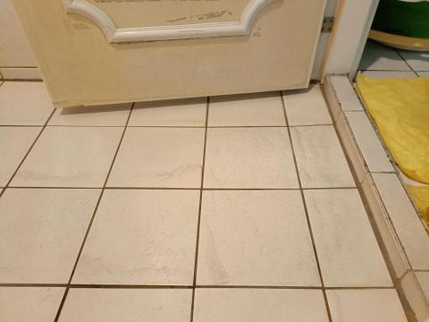 炘煜美居企業社 - 浴室地板水垢清潔前