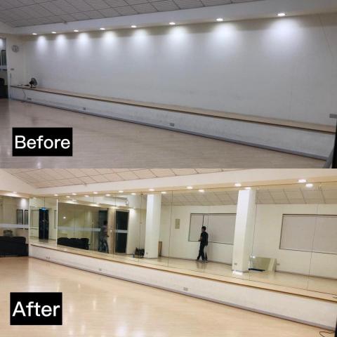 三常玻璃工程行 - 舞蹈教室鏡面安裝 三常玻璃工程行 - 舞蹈教室鏡面安裝
