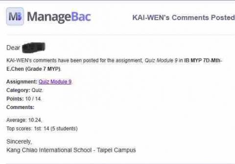 SEAN_TW - 康橋國中國際部的學生，從小五教了3年，持續維持在80分以上