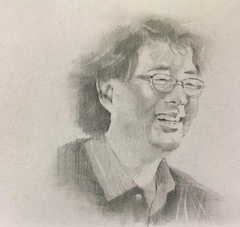 齊小育 - 精緻人像素描
（聯經出版社-我所認識的齊柏林書籍封面插圖）