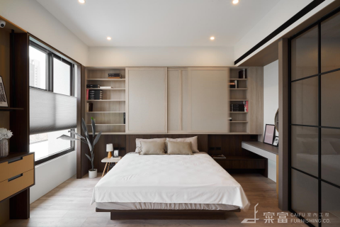 寀富室內裝修工程股份有限公司 - 系統櫃臥室規劃、床頭櫃另類空間變化