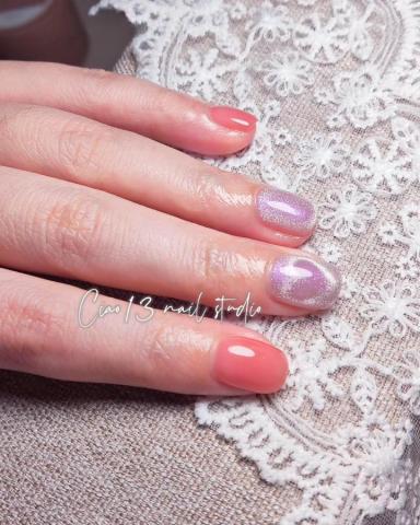 -Ciao13 nail studio - 愛心貓眼/透莓果色 -Ciao13 nail studio - 愛心貓眼/透莓果色